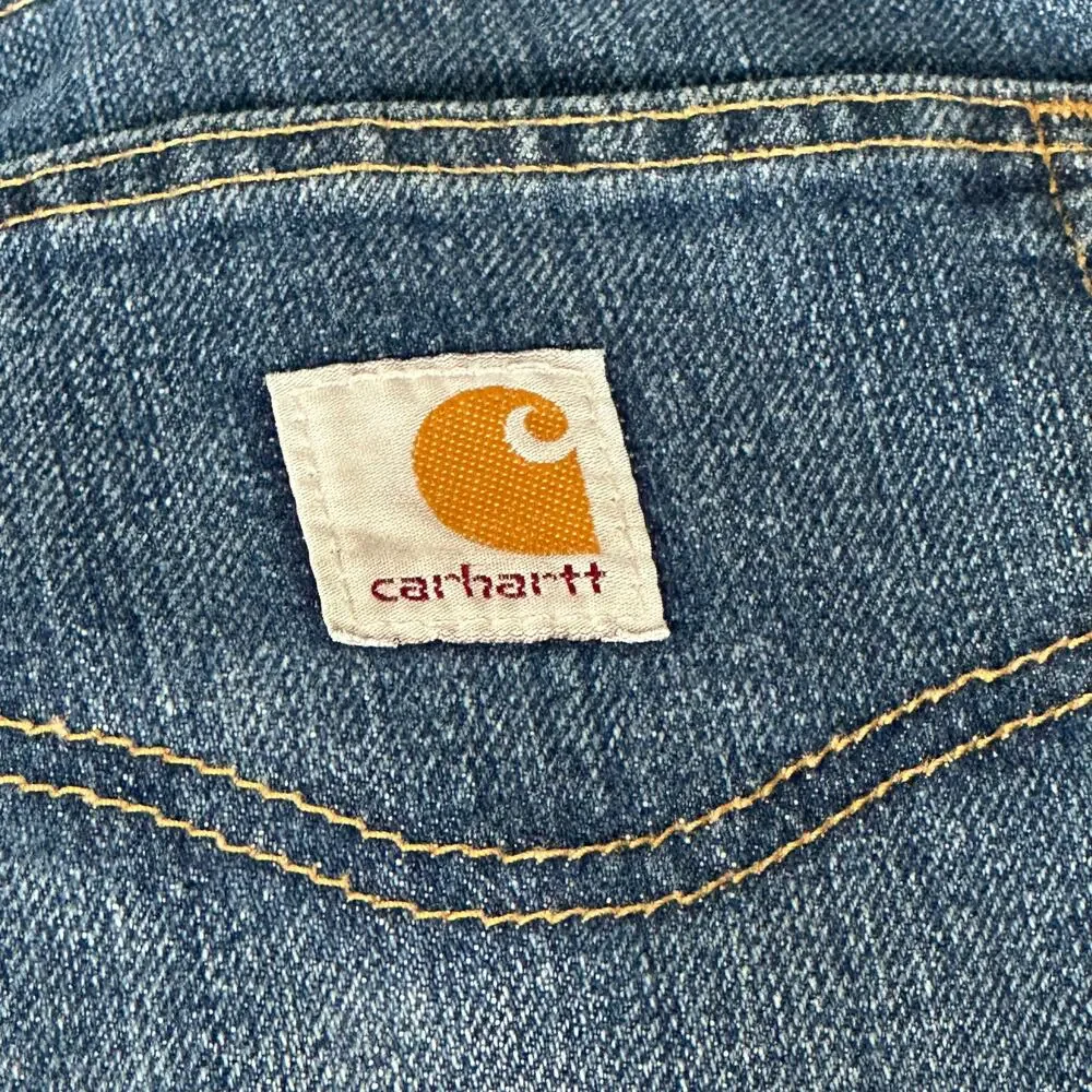 Carhartt B15 Mens 32x32 Relaxed Fit Blue Denim Jeans Workwear Straight Leg USA